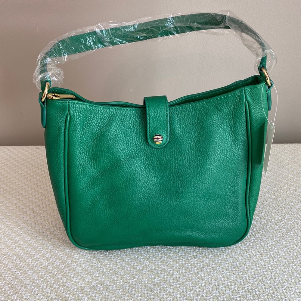 Kelly Green leather handbag. New with tags. Talbots